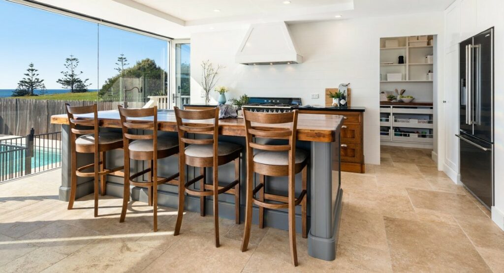 classic travertine kitchen