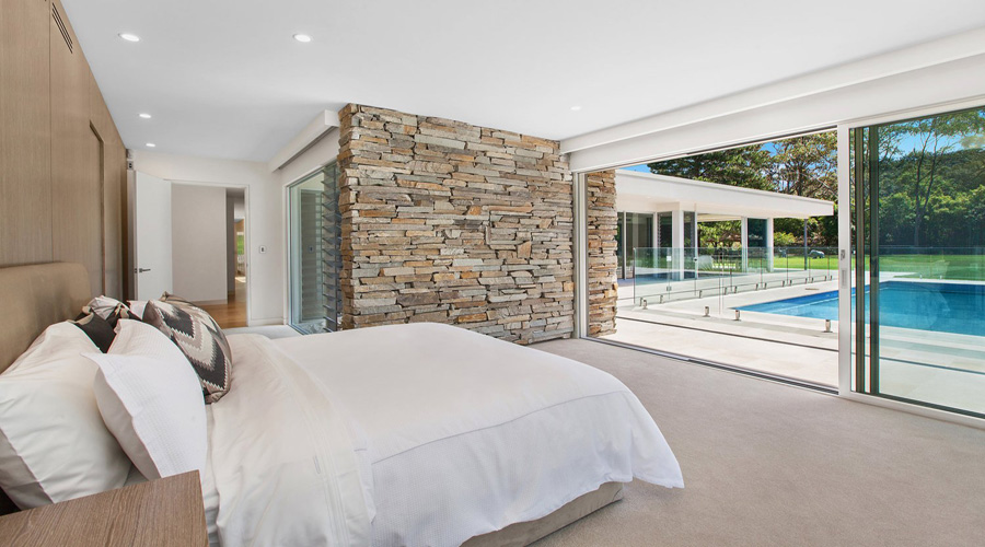 natural stone cladding feature wall