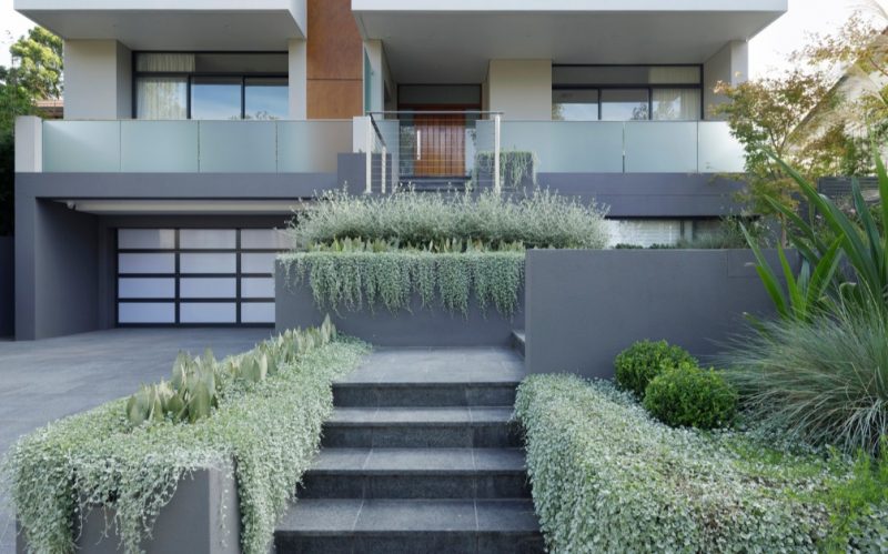 charcoal grey granite stairs