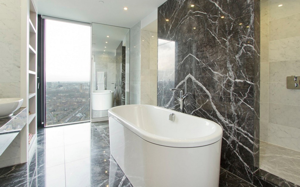 grigio carnico marble bathroom