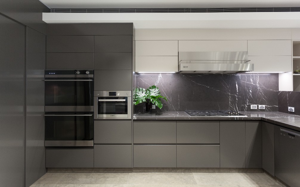 pietra grey marble kitchen