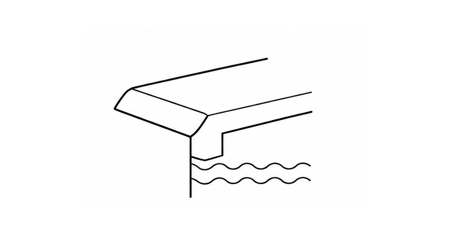 45-Degree Mitred Drop Edg